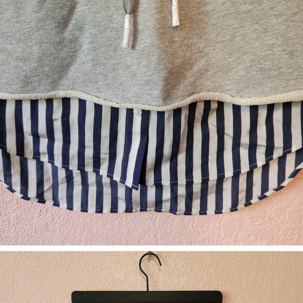 Alexander Wang Layer Striped Pull On Elastic Waist Skirt View 4